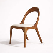 silla de comedor bob en madera diseño curvo moderno